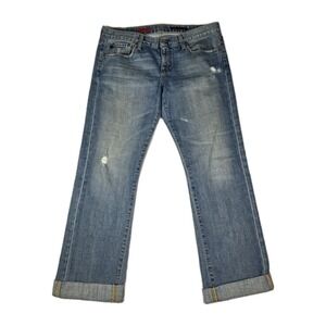 Adriano Goldschmied Jeans Womens Size 32R The Tomboy Distressed Blue Denim